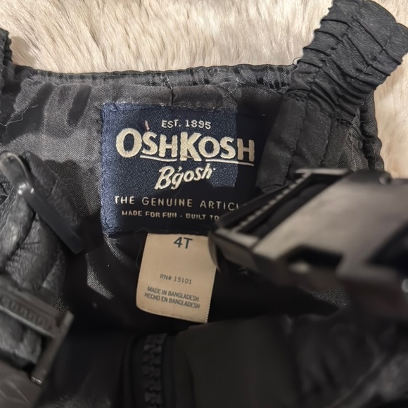 Kids' Blue and Black Snow Bibs - Picture 3 of 9